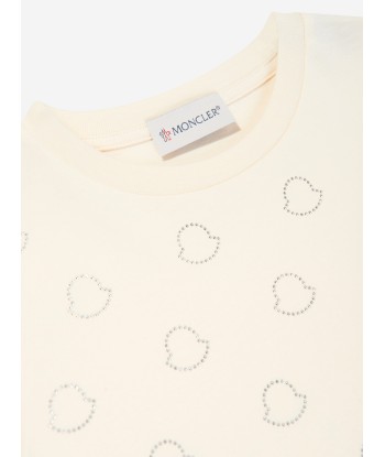 Moncler Enfant Girls Logo T-Shirt in Ivory Amélioration de cerveau avec