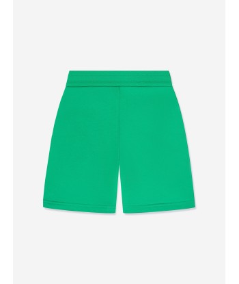 Moncler Enfant Boys Logo Shorts in Green Pour