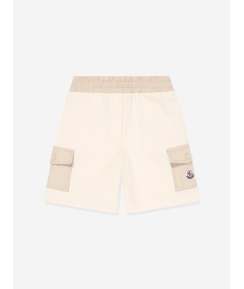 Moncler Enfant Girls Pocket Sweat Shorts in Ivory de l' environnement