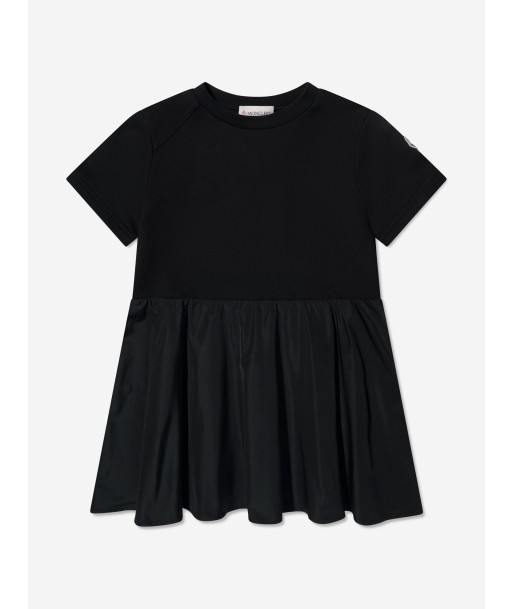 Moncler Enfant Girls Mixed Fabric Dress in Black En savoir plus