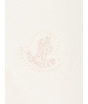 Moncler Enfant Girls Logo Polo Dress in White l'achat 