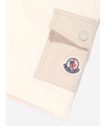 Moncler Enfant Girls Pocket Sweat Shorts in Ivory de l' environnement