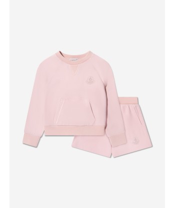 Moncler Enfant Girls Sweater and Shorts Set in Pink de technologie