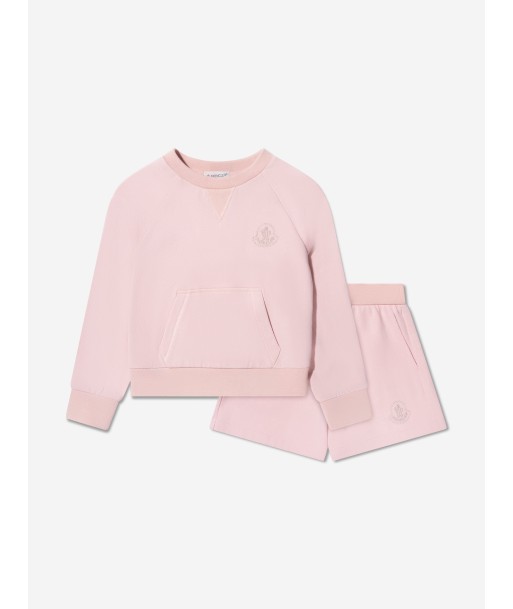 Moncler Enfant Girls Sweater and Shorts Set in Pink de technologie