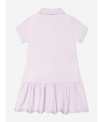 Moncler Enfant Girls Logo Polo Dress in Purple store