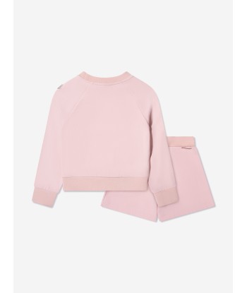 Moncler Enfant Girls Sweater and Shorts Set in Pink de technologie