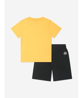 Moncler Enfant Boys Shorts Set in Yellow Découvrez la collection