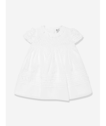 Sarah Louise Baby Girls Dress And Bonnet in Ivory les ligaments