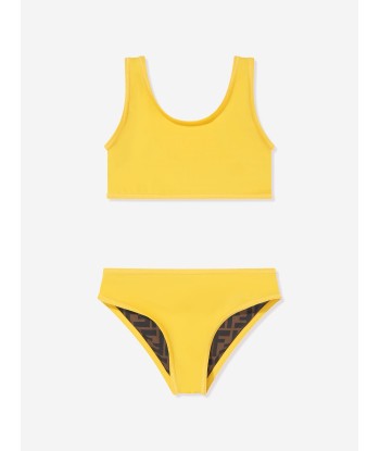 Fendi Girls FF Logo Bikini in Brown Paris Déstockage Promo