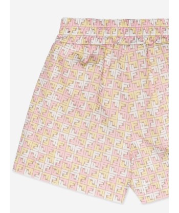 Fendi Girls Micro Logo Shorts in Beige meilleur choix