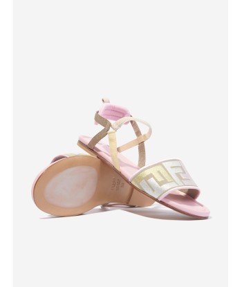 Fendi Girls FF Puzzle Sandals in Pink vente chaude votre 