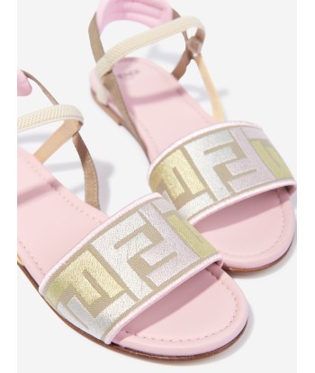 Fendi Girls FF Puzzle Sandals in Pink vente chaude votre 