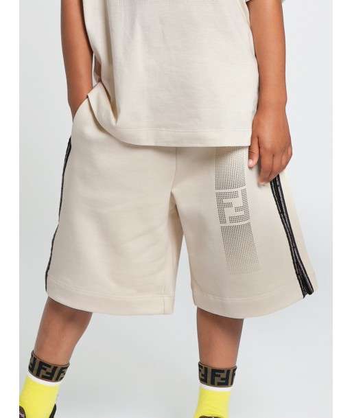 Fendi Boys Logo Bermuda Shorts in Beige Venez découvrir notre 