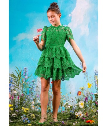 Marlo Girls Elsie Occasion Dress in Green pas cher chine