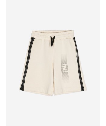 Fendi Boys Logo Bermuda Shorts in Beige Venez découvrir notre 