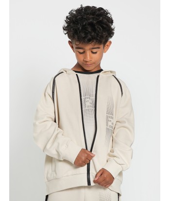 Fendi Boys Logo Zip Up Top in Beige shop