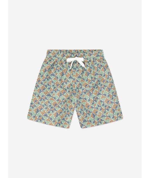 Fendi Boys Micro Print Swim Shorts in Multicolour Les êtres humains sont 