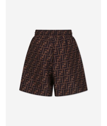 Fendi Boys FF Logo Swim Shorts in Brown Comment ça marche