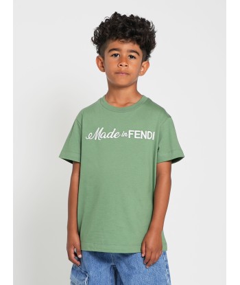 Fendi Kids Logo T-Shirt in Green Economisez 