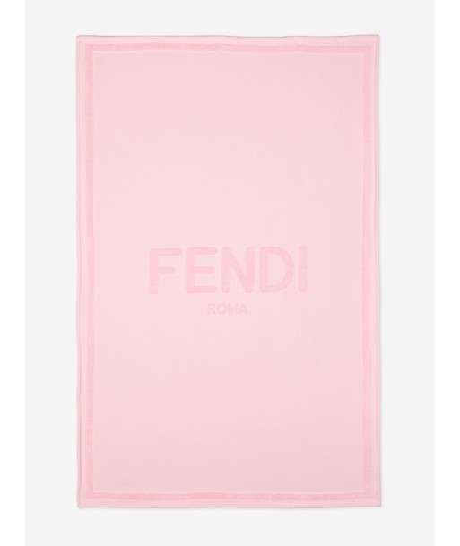 Fendi Kids Roma Terry Beach Towel in Pink brillant des détails fins