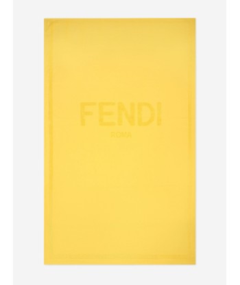 Fendi Kids Roma Terry Beach Towel in Yellow prix