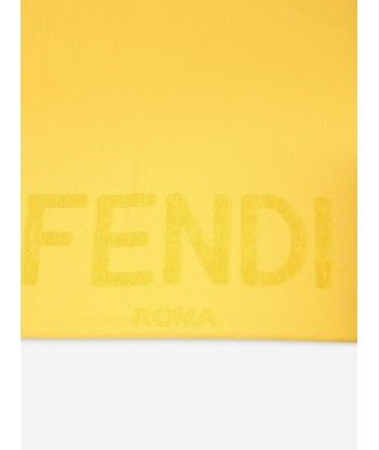 Fendi Kids Roma Terry Beach Towel in Yellow prix