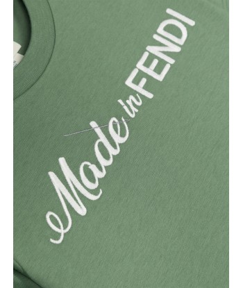 Fendi Kids Logo T-Shirt in Green Economisez 