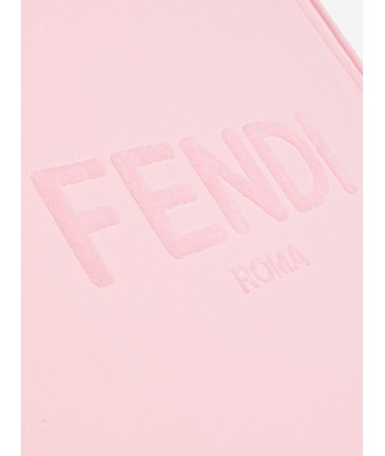 Fendi Kids Roma Terry Beach Towel in Pink brillant des détails fins