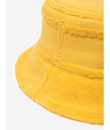 Fendi Kids Logo Bucket Hat in Yellow de technologie