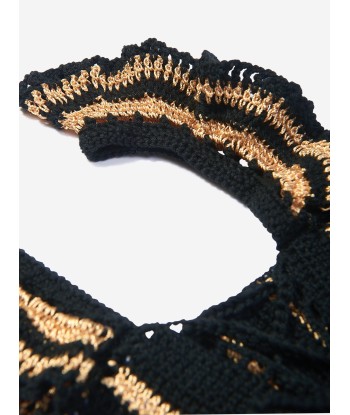 Nessi Byrd Girls Joy Crochet Crop Top in Black Venez découvrir notre 