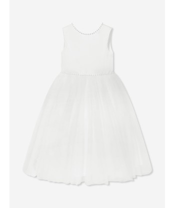 Sarah Louise Girls Ceremonial Ballerina Length Dress in Ivory est présent 