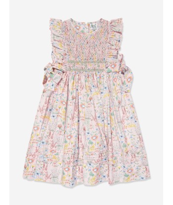 Sarah Louise Girls Embroidered Dress in Multicolour pas cheres