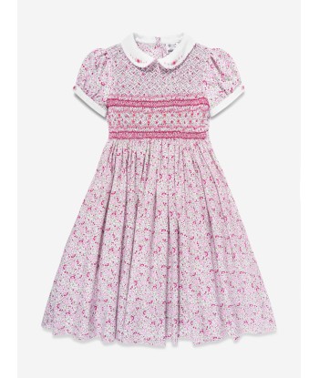 Sarah Louise Girls Floral Smocked Dress in Multicolour shop