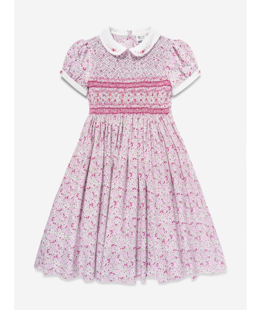 Sarah Louise Girls Floral Smocked Dress in Multicolour shop