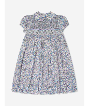 Sarah Louise Girls Cotton Flower Dress in Purple 50% de réduction en Octobre 2024