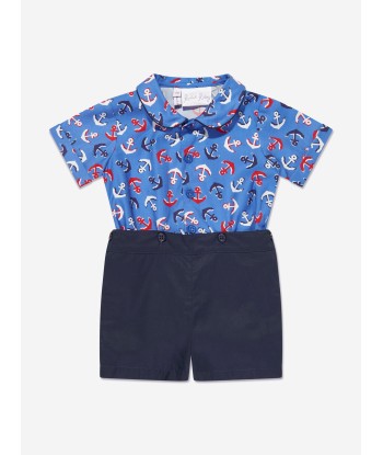 Rachel Riley Baby Boys Shirt And Shorts Set in Blue Comparez et commandez 