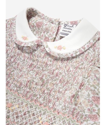 Sarah Louise Girls Floral Cotton Dress in Multicolour est présent 