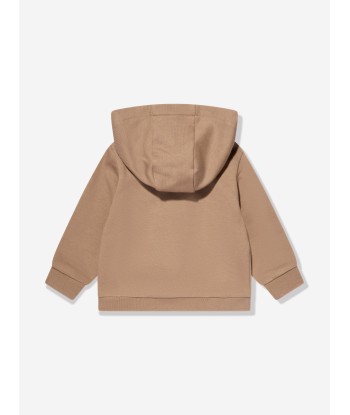 Fendi Baby Logo Patch Zip Up Top in Beige offre 