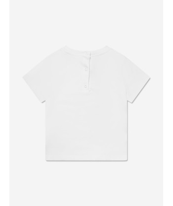 Fendi Baby Logo Patch T-Shirt in White pour bénéficier 