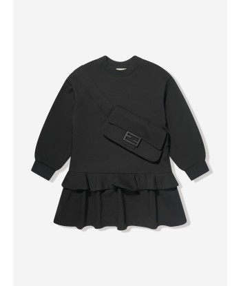 Fendi Girls Sweater Dress in Black du meilleur 