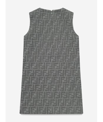 Fendi Girls FF Wool Dress in Grey sélection de produits