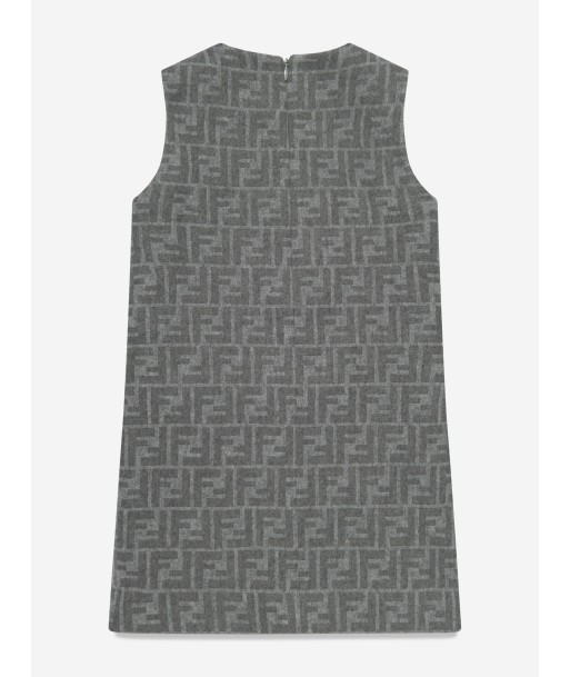 Fendi Girls FF Wool Dress in Grey sélection de produits