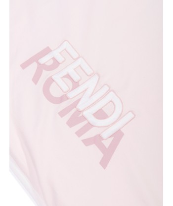 Fendi Baby Girls Padded Logo Blanket in Pink (80cm) pas cher