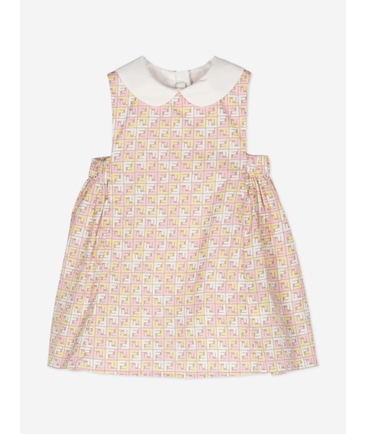 Fendi Baby Girls Micro Logo Dress in Multicolour en linge