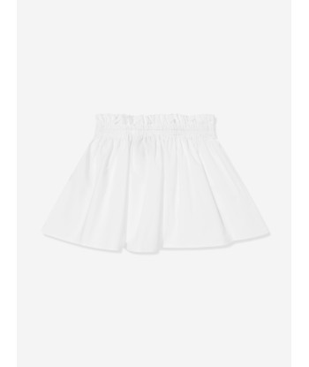 Fendi Baby Girls Cotton Skirt in White pas cher