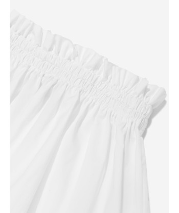 Fendi Baby Girls Cotton Skirt in White pas cher