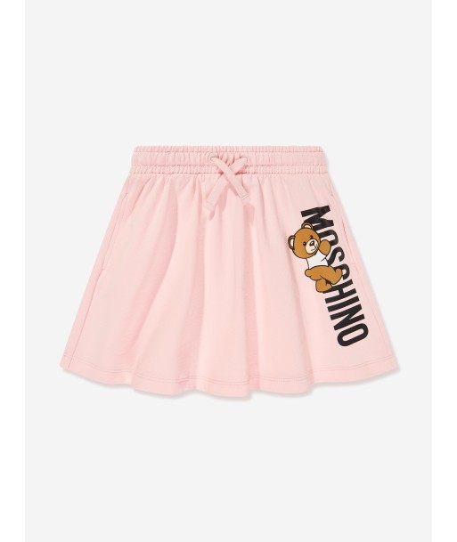 Moschino Girls Teddy Logo Skirt in Pink pas cher 