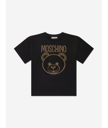 Moschino Girls Teddy Logo T-Shirt in Black d'Europe débarque