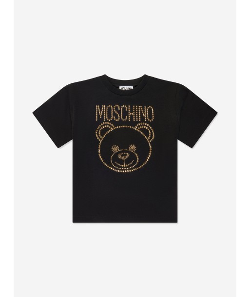 Moschino Girls Teddy Logo T-Shirt in Black d'Europe débarque