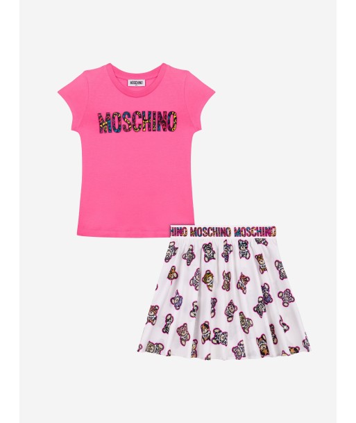 Moschino Girls T-Shirt And Skirt Set in Multicolour pas chere